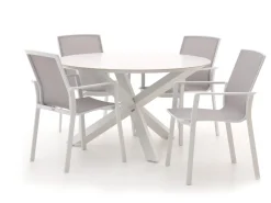 Bellagio Dranera/Lodola ø 130 cm Gartenmöbel-Set 5-teilig stapelbar