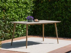 Bellagio Dranera/ROUGH-K 160 cm Gartenmöbel-Set 5-teilig stapelbar