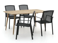 Bellagio Dranera/ROUGH-K 160 cm Gartenmöbel-Set 5-teilig stapelbar