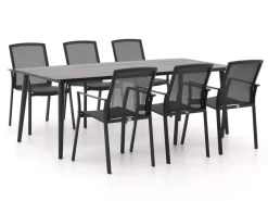 Bellagio Dranera/Sora 220 cm Gartenmöbel-Set 7-teilig stapelbar