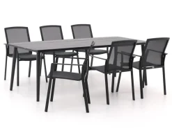 Bellagio Dranera/Sora 220 cm Gartenmöbel-Set 7-teilig stapelbar