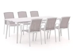 Bellagio Dranera/Sora 220 cm Gartenmöbel-Set 7-teilig stapelbar