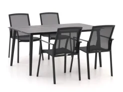 Bellagio Dranera/Sora 160 cm Gartenmöbel-Set 5-teilig stapelbar