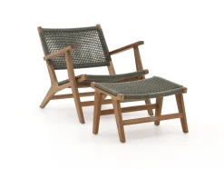 Bellagio Elcito Gartensessel mit Hocker