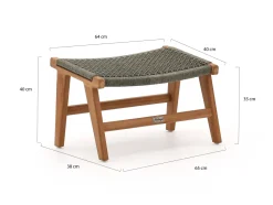 Bellagio Elcito Gartensessel mit Hocker