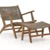 Bellagio Elcito Gartensessel mit Hocker