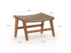 Bellagio Elcito Gartensessel mit Hocker