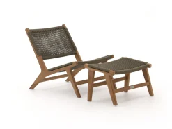 Bellagio Elcito Gartensessel mit Hocker