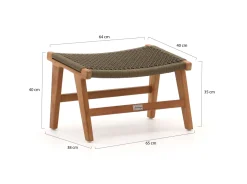 Bellagio Elcito Gartensessel mit Hocker
