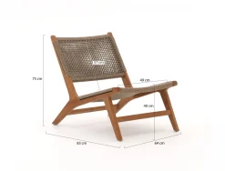 Bellagio Elcito Gartensessel mit Hocker
