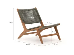 Bellagio Elcito Gartensessel mit Hocker