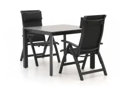 Bellagio Fermo/Sestino 90 cm Gartenmöbel-Set 3-teilig verstellbar