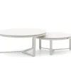 Bellagio Ficarolo Lounge Gartentisch-Set ø 85 cm (h:35 cm)/ø 65 cm (h:30 cm)
