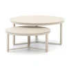 Bellagio Ficarolo Lounge Gartentisch-Set ø 85 cm (h:35 cm)/ø 65 cm (h:30 cm)