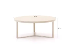 Bellagio Ficarolo Lounge Gartentisch-Set ø 85 cm (h:35 cm)/ø 65 cm (h:30 cm)