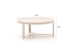 Bellagio Ficarolo Lounge Gartentisch-Set ø 85 cm (h:35 cm)/ø 65 cm (h:30 cm)