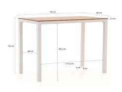 Bellagio Fidenza 150 cm Gartenbar-Set 5-Teilig