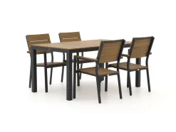 Bellagio Fidenza 160 cm Gartenmöbel-Set 5-teilig stapelbar