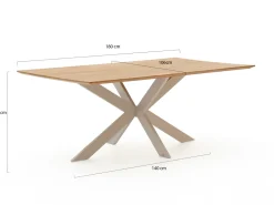 Bellagio Furato Gartentisch 180x106 cm