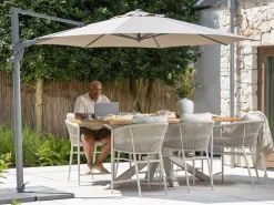 Bellagio Induno Dänisch oval High Dining Gartentisch 220x110x95 cm
