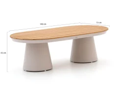 Bellagio Ledrotta Loungetisch 140x73x43 cm