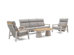 Bellagio Ledrotta Sessel-Sofa Lounge-Set 4-teilig