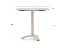 Bellagio Lisio Gartentisch ø 80 cm (h: 73 cm)