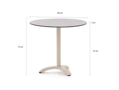 Bellagio Lisio Gartentisch ø 80 cm (h: 73 cm)