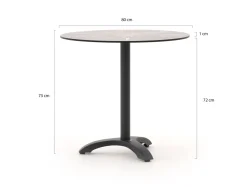 Bellagio Lisio Gartentisch ø 80 cm (h: 73 cm)