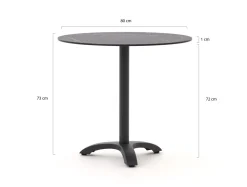 Bellagio Lisio Gartentisch ø 80 cm (H: 73 cm)