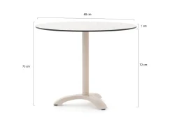 Bellagio Lisio Gartentisch ø 80 cm (H: 73 cm)