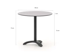Bellagio Lisio Gartentisch ø 80 cm (h: 73 cm)