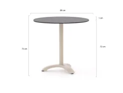 Bellagio Lisio Gartentisch ø 80 cm (H: 73 cm)