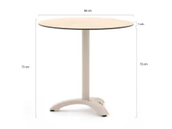 Bellagio Lisio Gartentisch ø 80 cm (h: 73 cm)