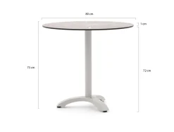 Bellagio Lisio Gartentisch ø 80 cm (h: 73 cm)