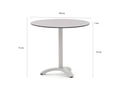 Bellagio Lisio Gartentisch ø 80 cm (h: 73 cm)