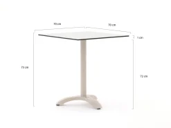 Bellagio Lisio Gartentisch 70x70x73 cm