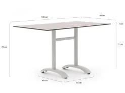 Bellagio Lisio Gartentisch 140x80x73 cm
