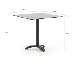 Bellagio Lisio Gartentisch 80x80x73 cm