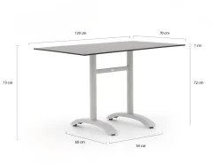 Bellagio Lisio Gartentisch 120x70x73 cm