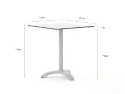 Bellagio Lisio Gartentisch 70x70x73 cm