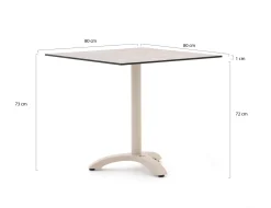 Bellagio Lisio Gartentisch 80x80x73 cm