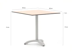 Bellagio Lisio Gartentisch 80x80x73 cm