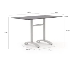 Bellagio Lisio Gartentisch 120x70x73 cm