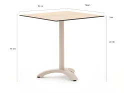 Bellagio Lisio Gartentisch 70x70x73 cm