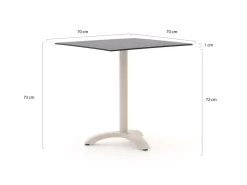 Bellagio Lisio Gartentisch 70x70x73 cm