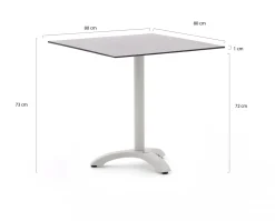 Bellagio Lisio Gartentisch 70x70x73 cm