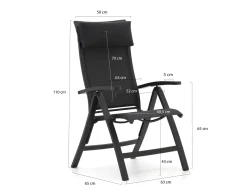 Bellagio Lugo/Fidenza ø149cm dining tuinset 6-delig