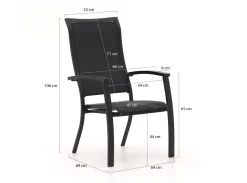 Bellagio Lugo/Fidenza 90 cm Gartenmöbel-Set 5-teilig stapelbar