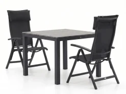 Bellagio Lugo/Fidenza 90 cm Gartenmöbel-Set 3-teilig verstellbar